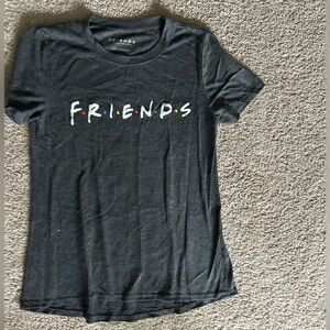 FRIENDS Black Short Sleeve Tee Casual Cotton